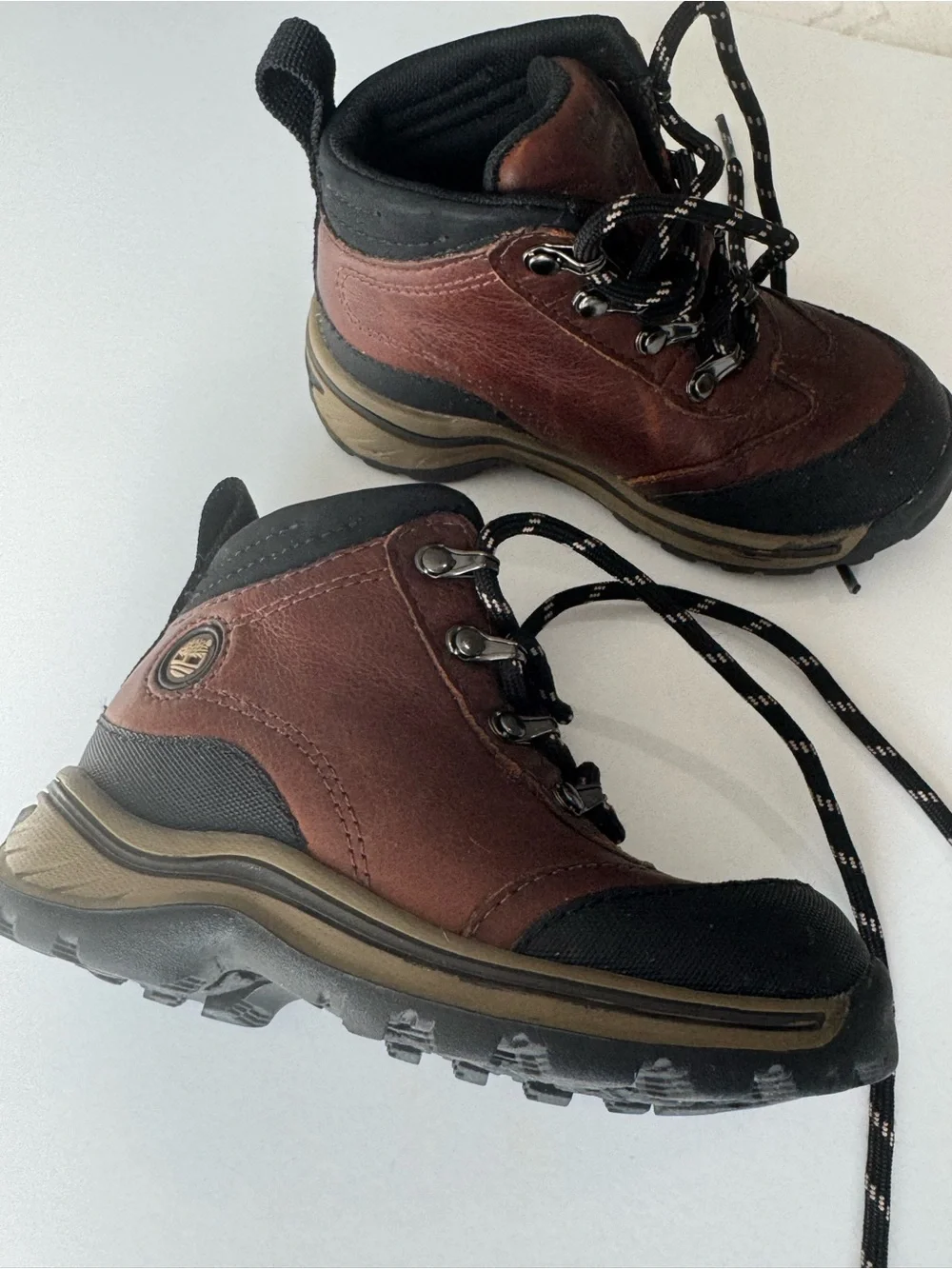 Timberland Brown and Black Kids Hiking Boots
